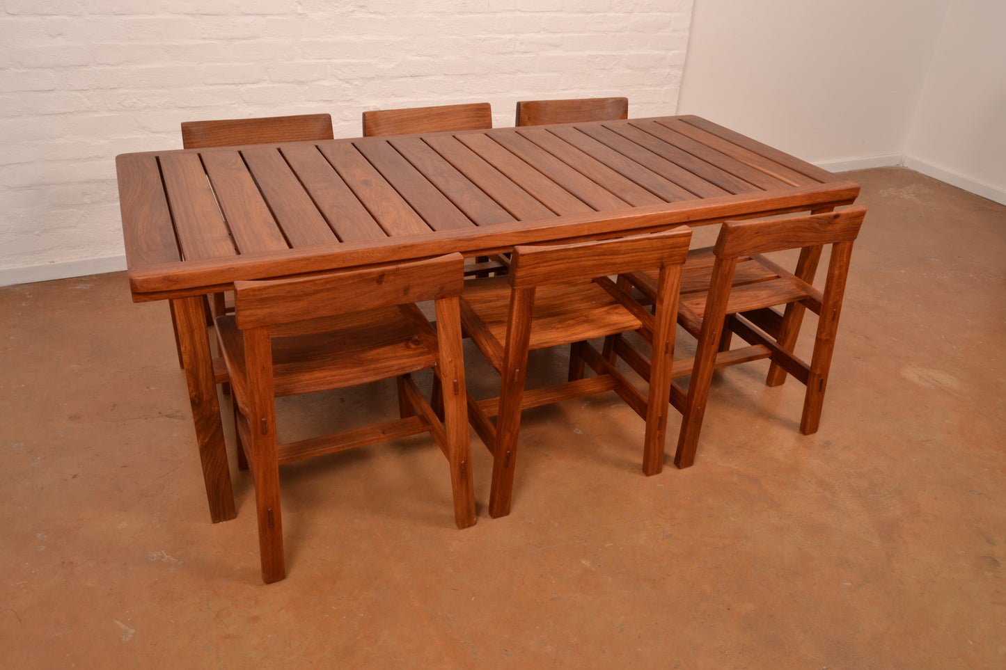 Vintage Solid Kiaat MCM Dining Table by DS Vorster & Co