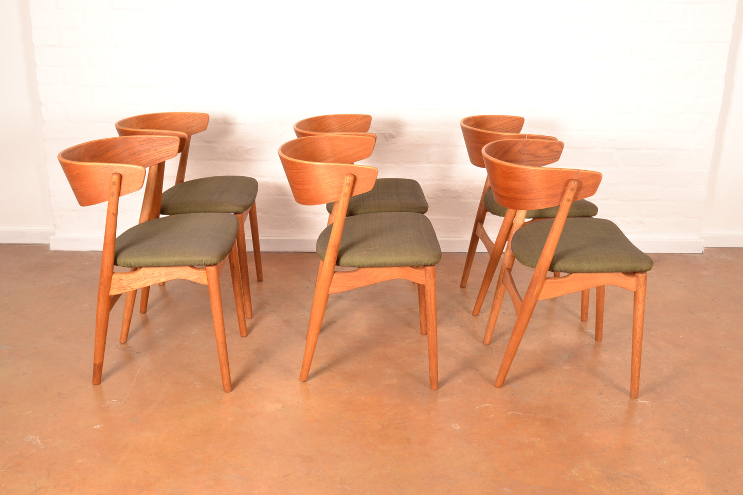 Set of 6 x Danish Mid Century Modern Dining Chairs by Sibast Møbler