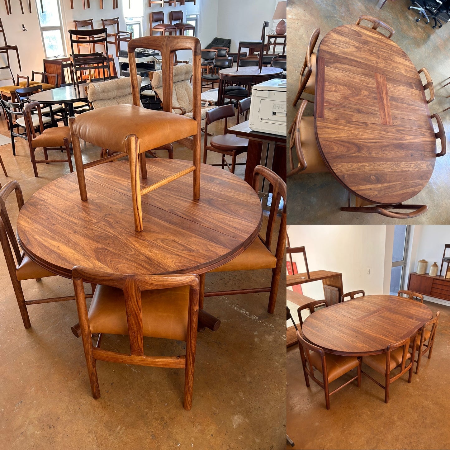 6 - Seater Mid Century Modern Extendable Dining Set by Artecasa
