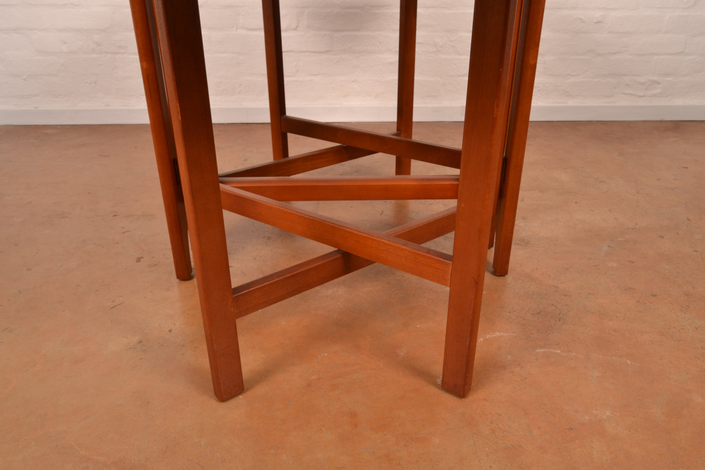 Scandinavian Mid-Century Modern Drop Leaf dining table in Burmese Teak