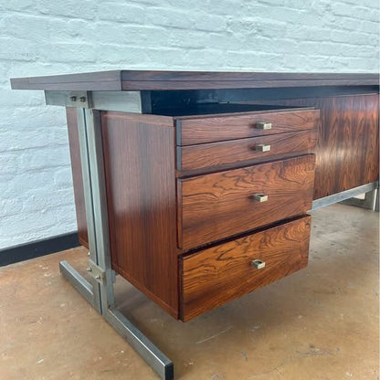 Mid Century Modern Executive Desk in Brazilian Rosewood