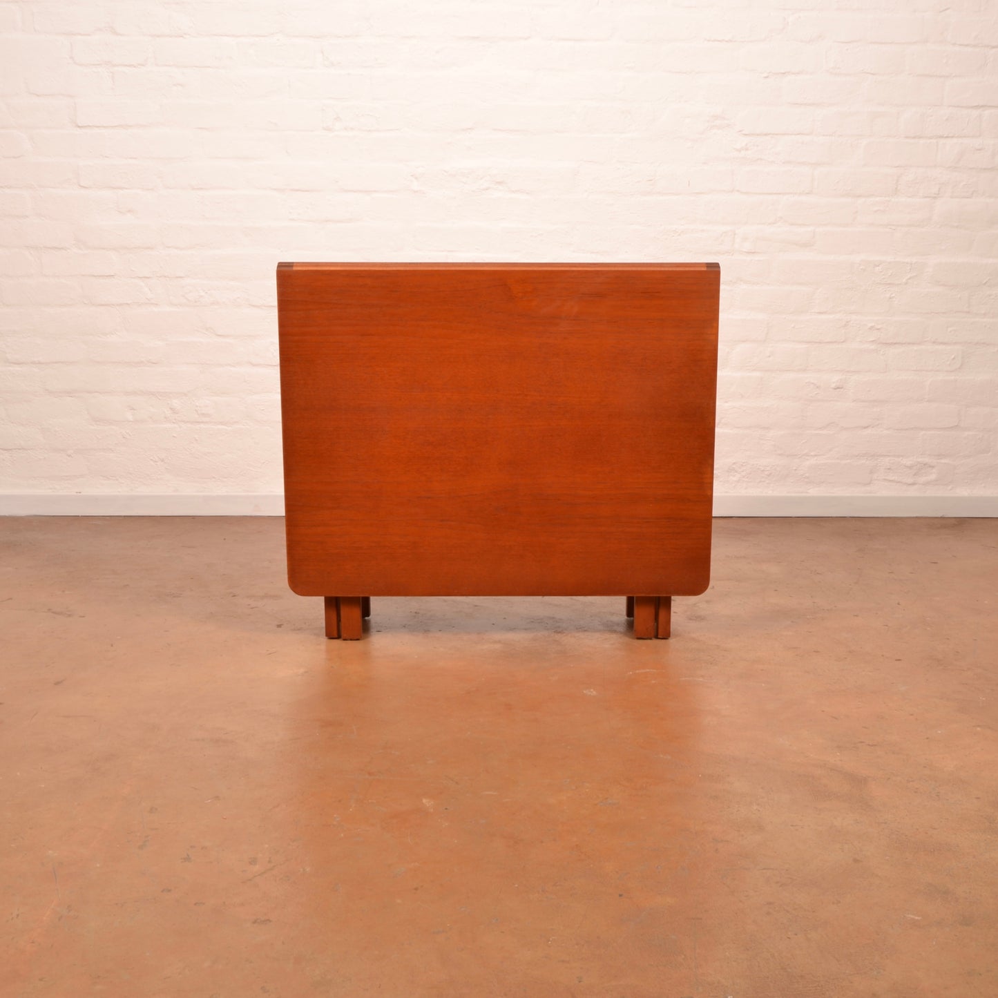Scandinavian Mid-Century Modern Drop Leaf dining table in Burmese Teak