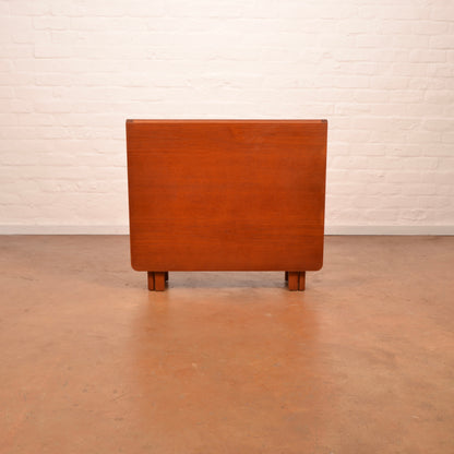 Scandinavian Mid-Century Modern Drop Leaf dining table in Burmese Teak