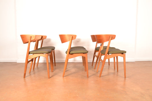 Set of 6 x Danish Mid Century Modern Dining Chairs by Sibast Møbler