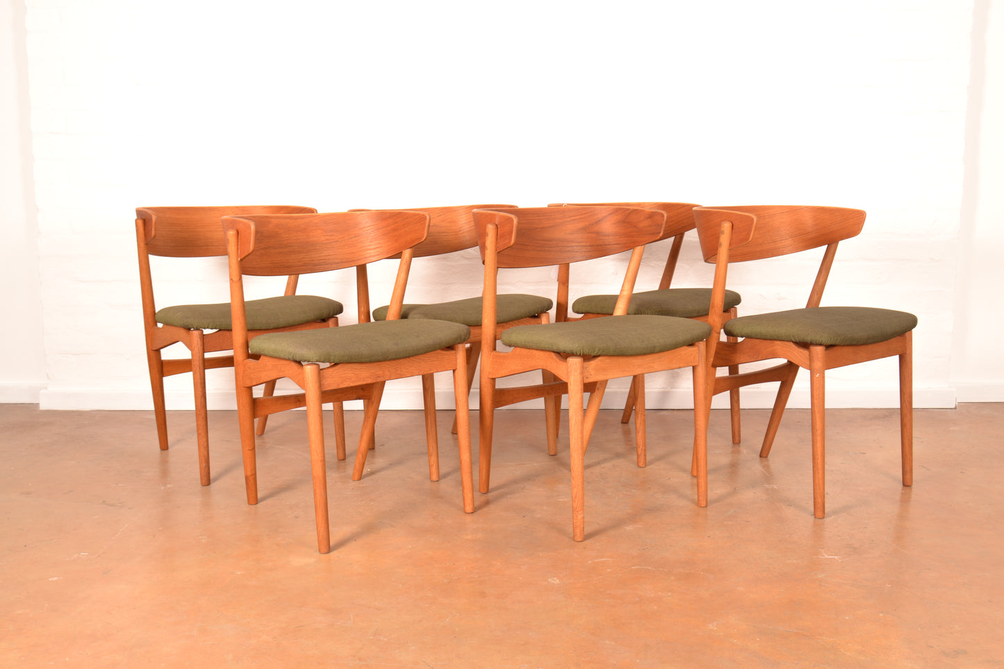 Set of 6 x Danish Mid Century Modern Dining Chairs by Sibast Møbler
