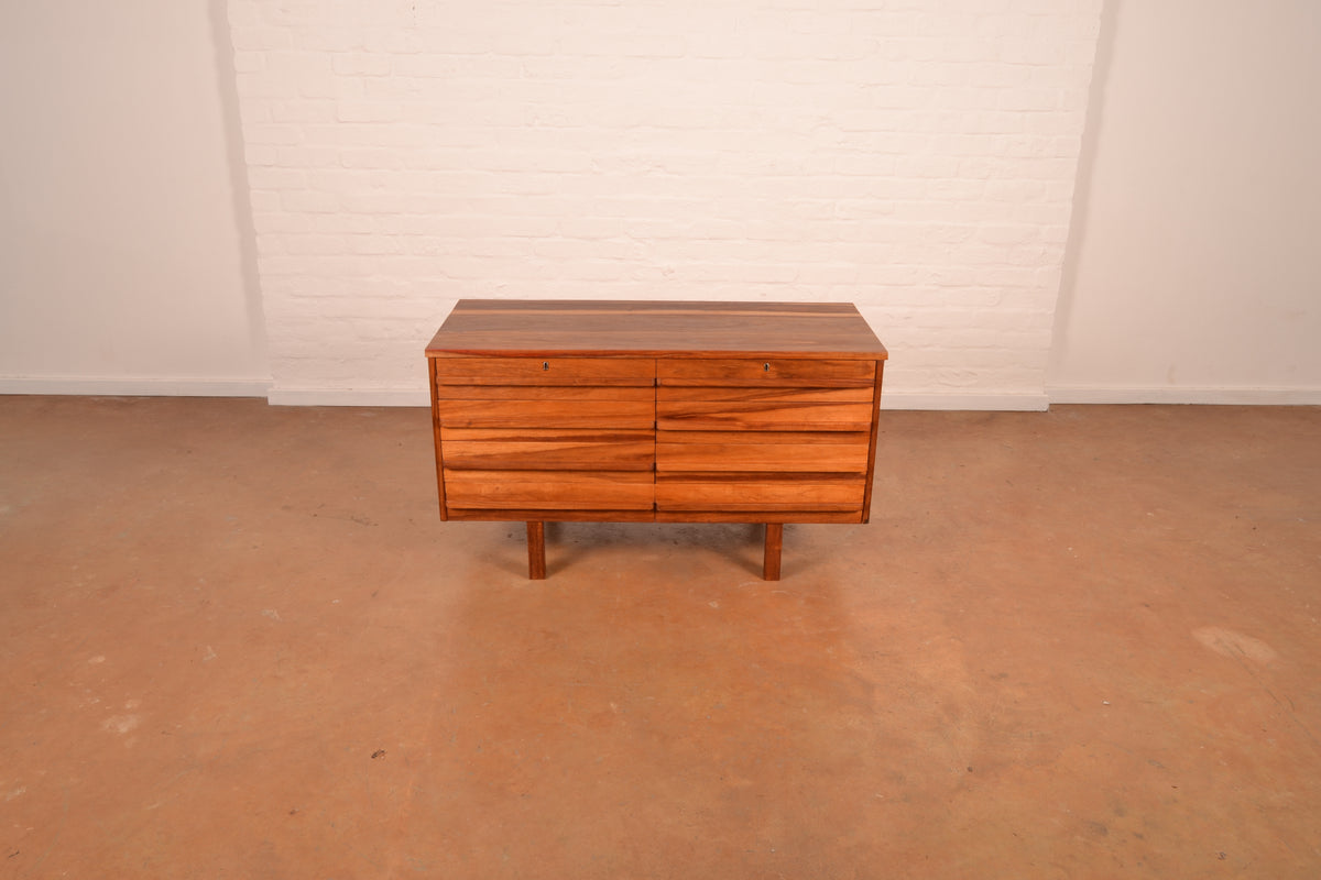8-Drawer Mid-Century Modern Chest of Drawers in Kiaat