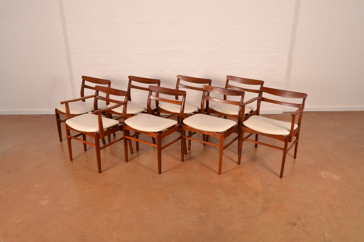 Set of 8 x MCM Dining Chairs by DS Vorster & Co