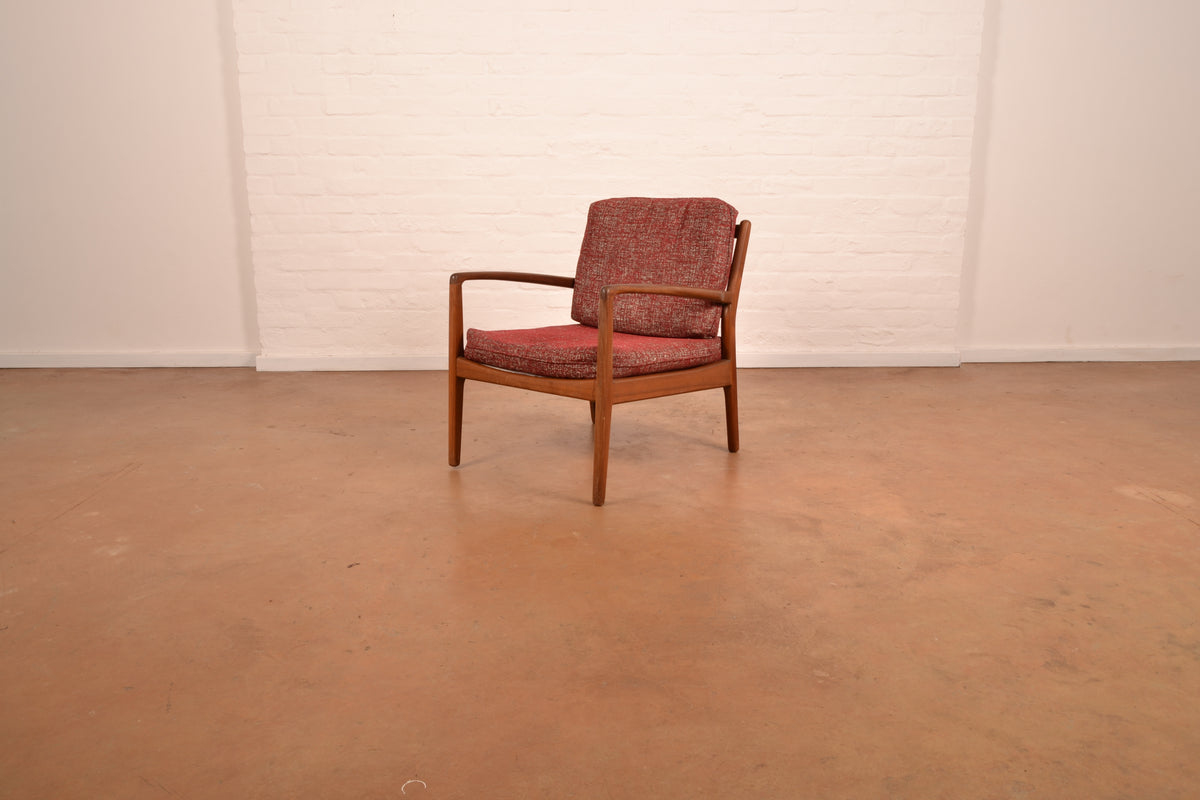 Unrestored Mid Century Modern Armchair in Mahogany