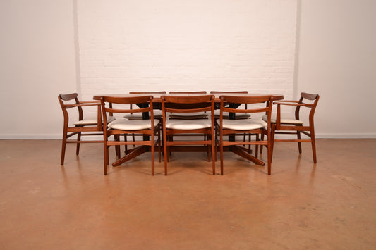 8–10 Seater Extendable South African Mid-Century Modern Dining set designed by John Tabraham for DS Vorster & Co in Mahogany