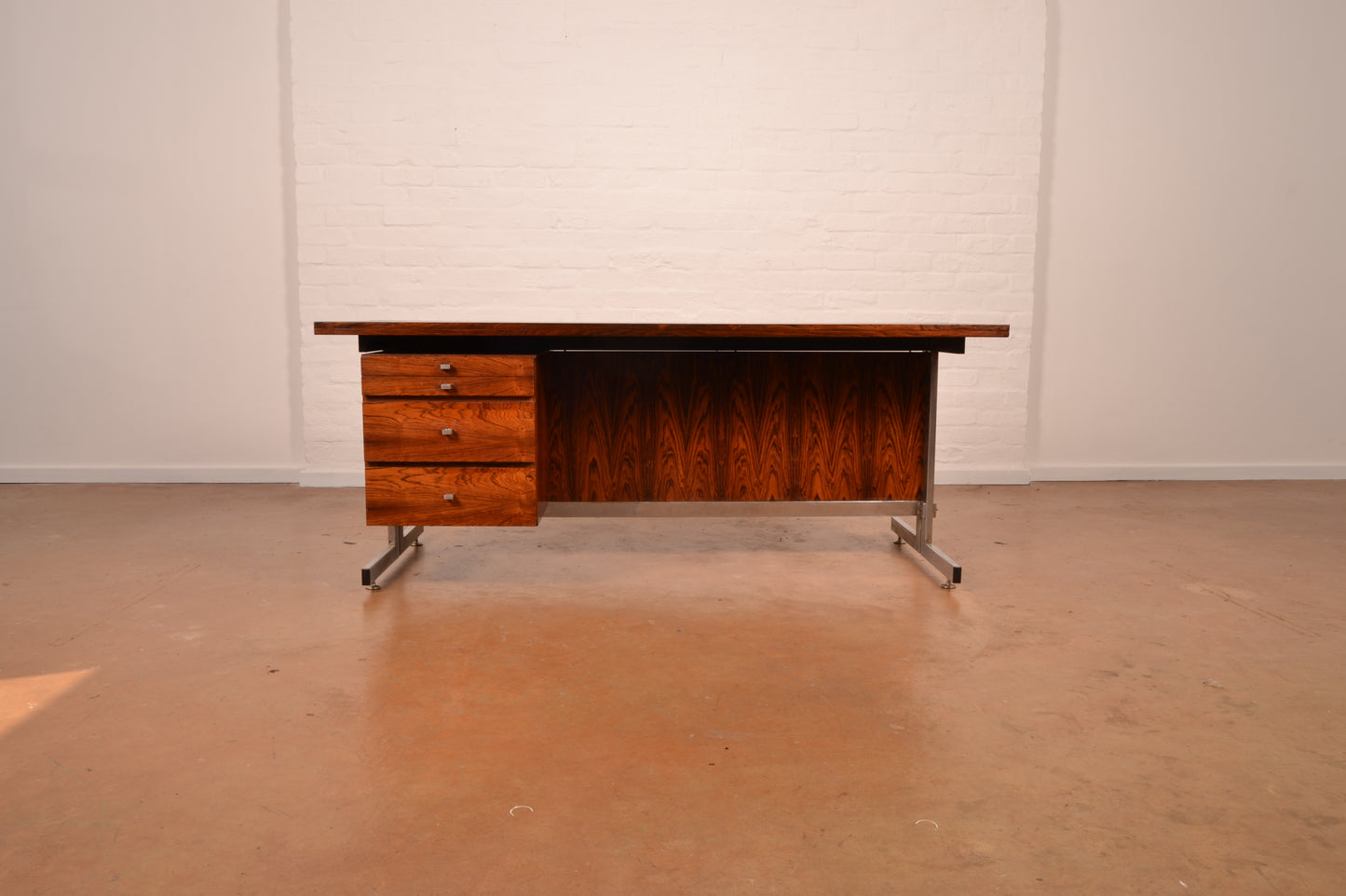 Mid Century Modern Executive Desk in Brazilian Rosewood