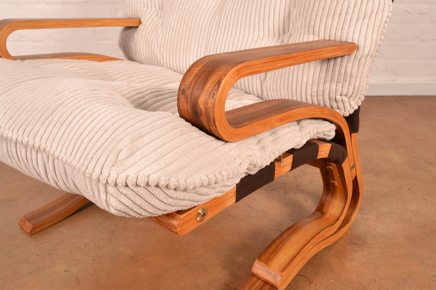 Pair of Modernist 'Skyline' Lounge Armchairs
