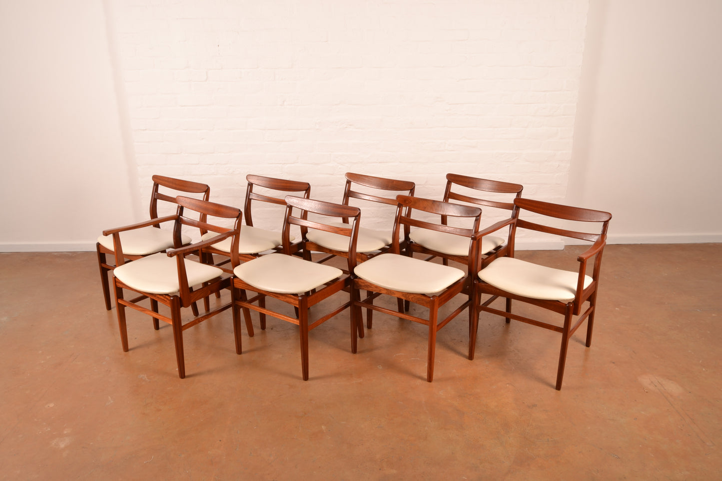 Set of 8 x MCM Dining Chairs by DS Vorster & Co