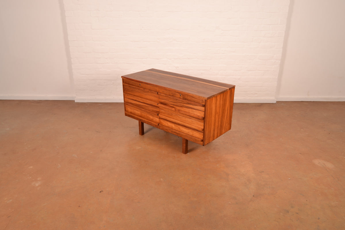 8-Drawer Mid-Century Modern Chest of Drawers in Kiaat