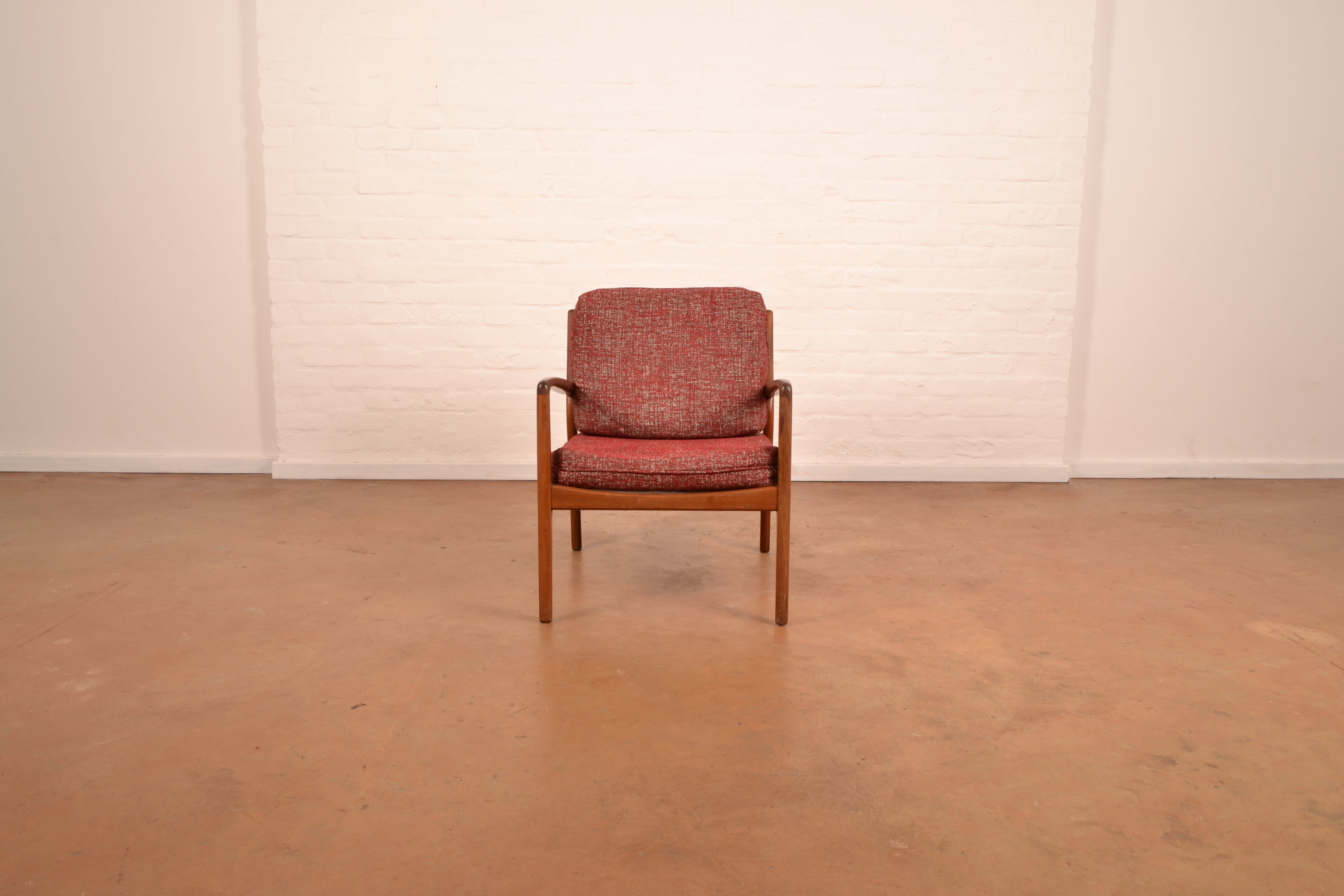 Unrestored Mid Century Modern Armchair in Mahogany