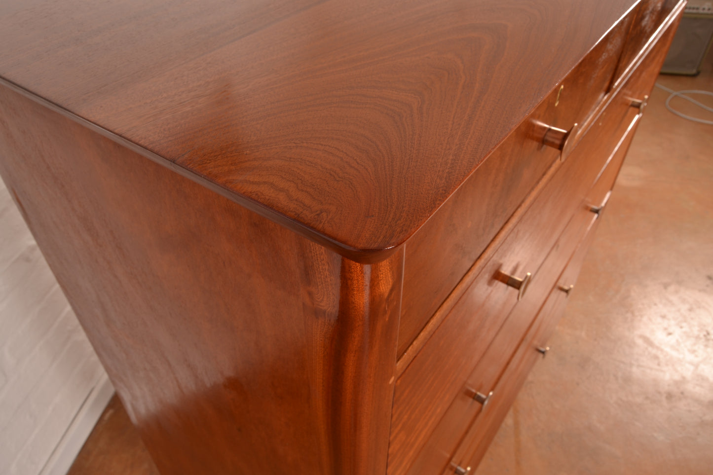 Large 6-Tier MCM Chest of Drawers in Mahogany