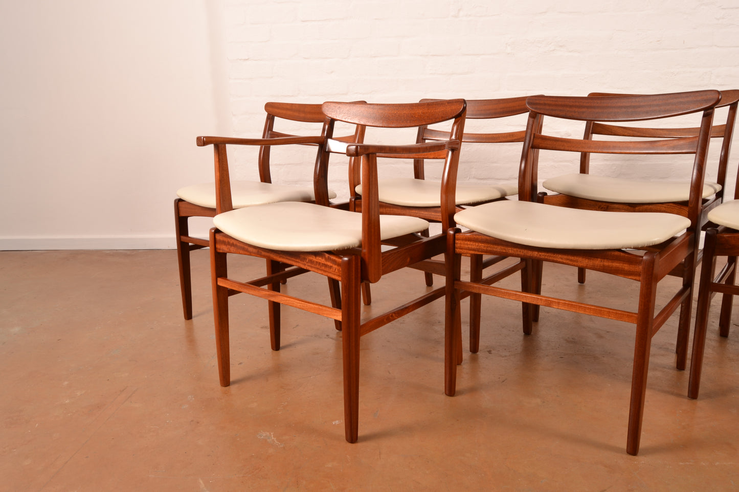 Set of 8 x MCM Dining Chairs by DS Vorster & Co