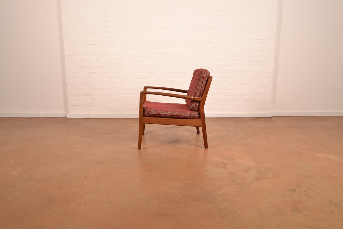 Unrestored Mid Century Modern Armchair in Mahogany