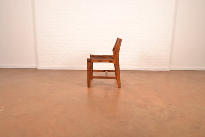 Set of 6 x Vintage DS Vorster South African Mid-Century Modern Dining Chairs in Solid Kiaat & Genuine Leather