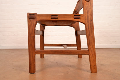 Set of 6 x Vintage DS Vorster South African Mid-Century Modern Dining Chairs in Solid Kiaat & Genuine Leather