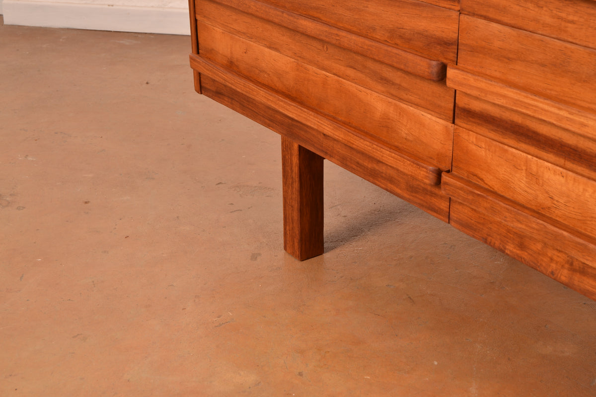 8-Drawer Mid-Century Modern Chest of Drawers in Kiaat