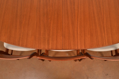 8–10 Seater Extendable South African Mid-Century Modern Dining set designed by John Tabraham for DS Vorster & Co in Mahogany