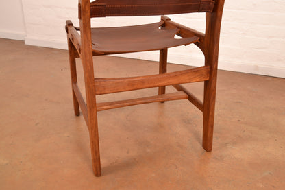 Set of 6 x Vintage DS Vorster South African Mid-Century Modern Dining Chairs in Solid Kiaat & Genuine Leather