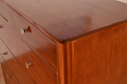 Large 6-Tier MCM Chest of Drawers in Mahogany