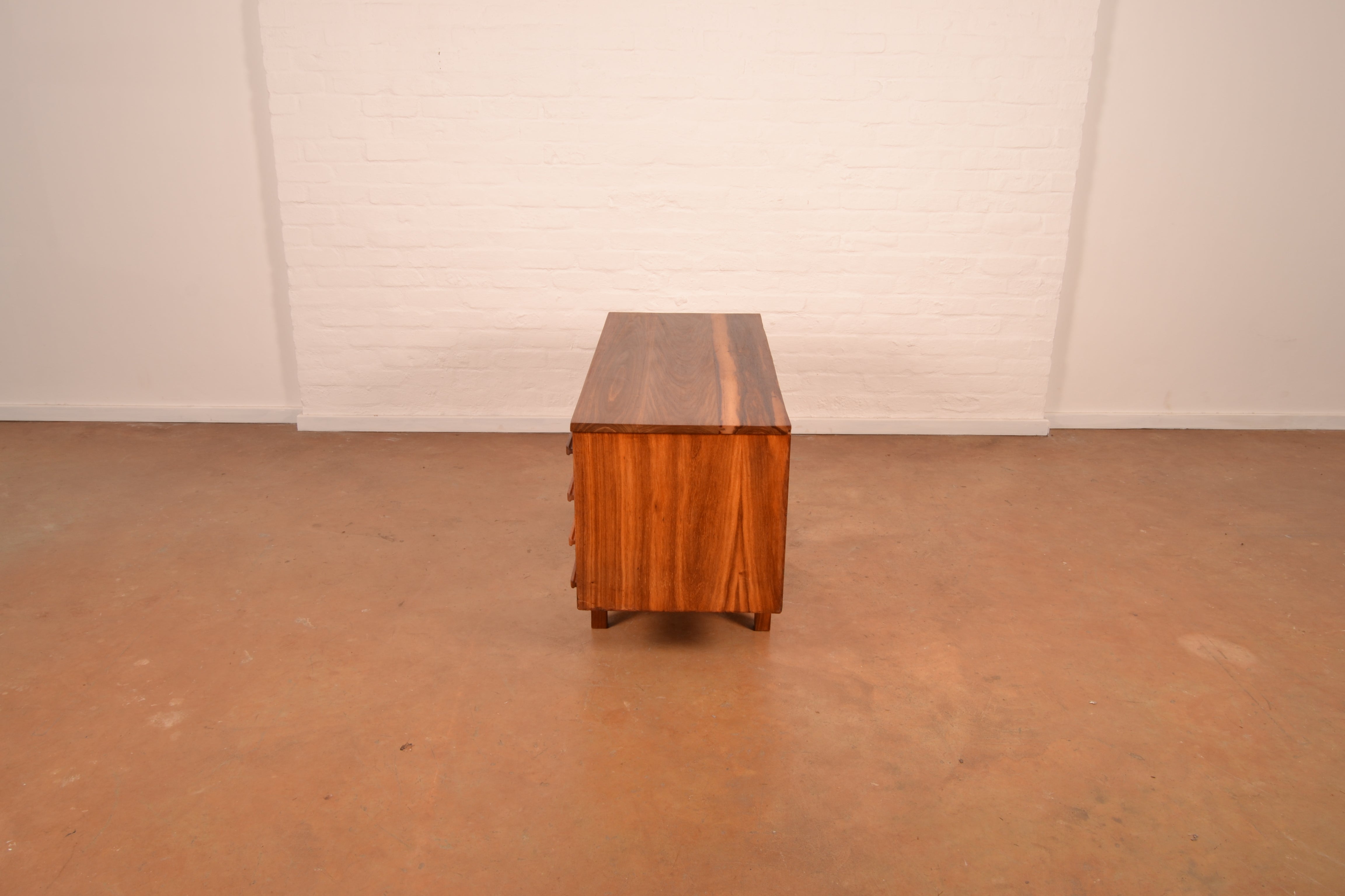 8-Drawer Mid-Century Modern Chest of Drawers in Kiaat