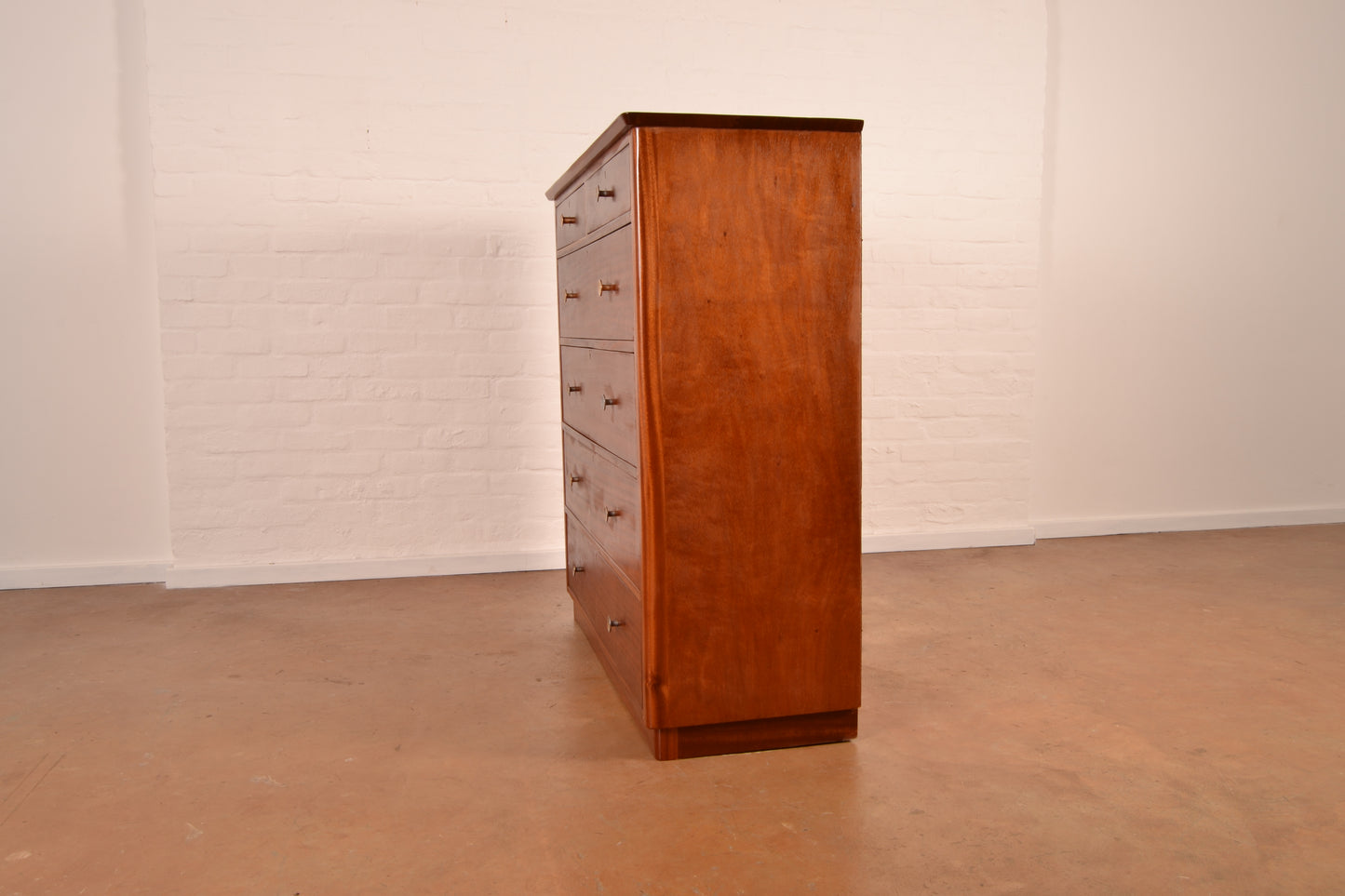 Large 6-Tier MCM Chest of Drawers in Mahogany