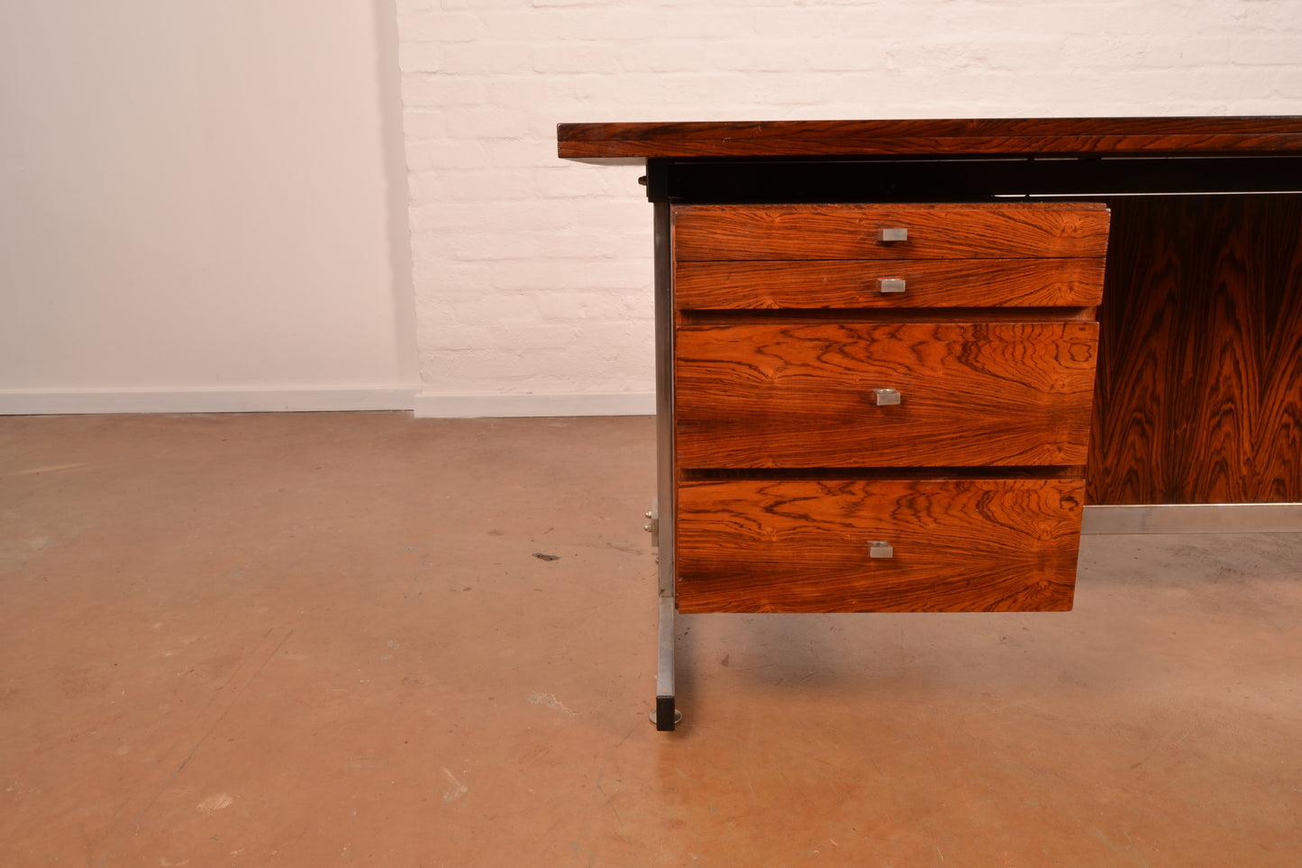 Mid Century Modern Executive Desk in Brazilian Rosewood