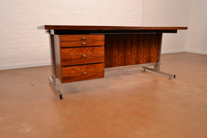 Mid Century Modern Executive Desk in Brazilian Rosewood