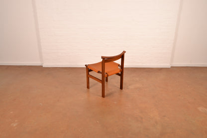 Set of 6 x Vintage Kallenbach’s South African Mid-Century Modern Dining Chairs by John Tabraham in Solid Kiaat & Full-Grain Leather
