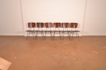 Vintage South African 6-Seater Outdoor Dining Set in solid Mahogany & Mild Steel