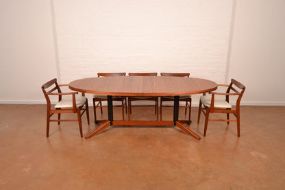 8–10 Seater Extendable South African Mid-Century Modern Dining set designed by John Tabraham for DS Vorster & Co in Mahogany