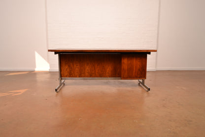 Mid Century Modern Executive Desk in Brazilian Rosewood