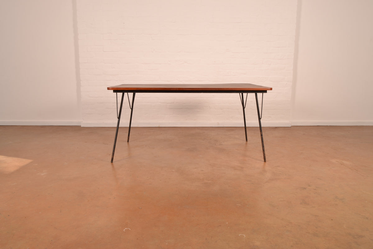Vintage South African 6-Seater Outdoor Dining Set in solid Mahogany & Mild Steel