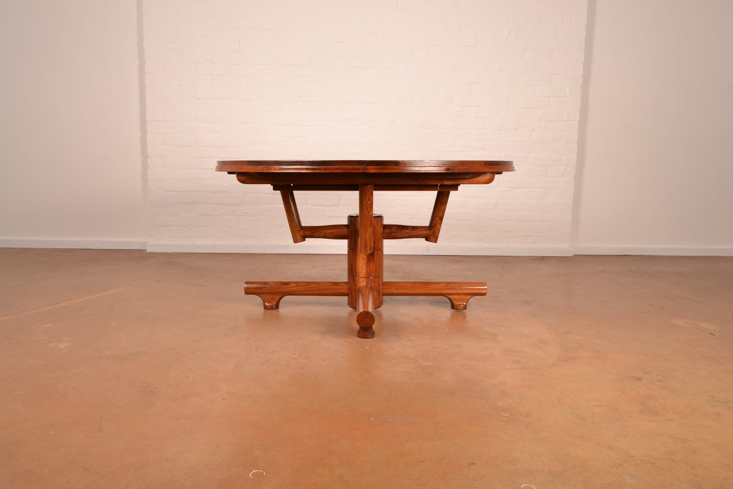 4–6 Seater Extendable South African Mid-Century Modern Dining Set in Solid Kiaat by Artecasa  – Expertly Restored with Genuine Leather Upholstery