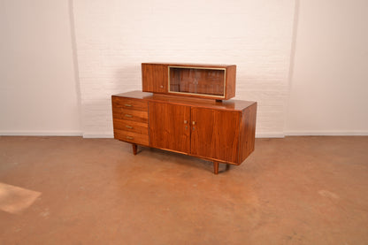 Vintage MCM Sideboard & Display Cabinet in Kiaat by Kallenbach's