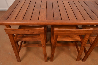 Vintage 6-Seater MCM Dining Set in Solid Kiaat by DS Vorster & Co