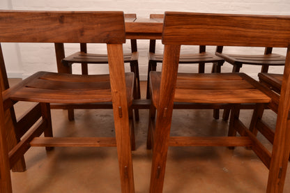 Vintage 6-Seater MCM Dining Set in Solid Kiaat by DS Vorster & Co
