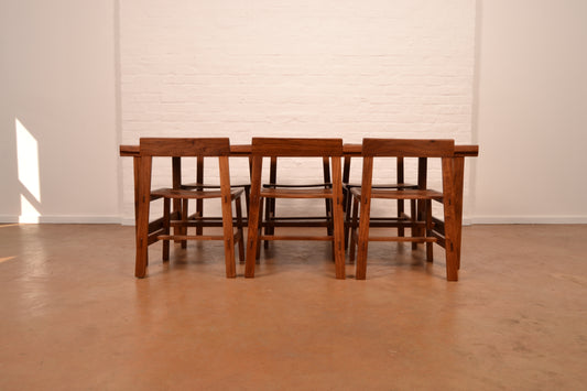 Vintage 6-Seater MCM Dining Set in Solid Kiaat by DS Vorster & Co