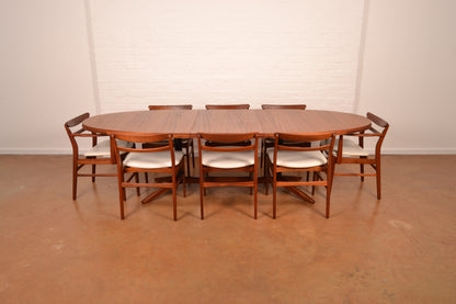 8–10 Seater Extendable South African Mid-Century Modern Dining set designed by John Tabraham for DS Vorster & Co in Mahogany