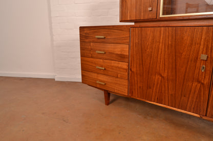 Vintage MCM Sideboard & Display Cabinet in Kiaat by Kallenbach's