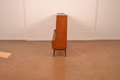 Vintage Danish Mid-Century Modern High Sideboard in Burmese Teak