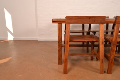 Vintage 6-Seater MCM Dining Set in Solid Kiaat by DS Vorster & Co
