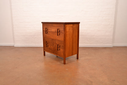 British Mid-Century Modern Chest of Drawers in Kiaat by Greaves & Thomas  – Expertly Restored Compact 4-Drawer Dresser