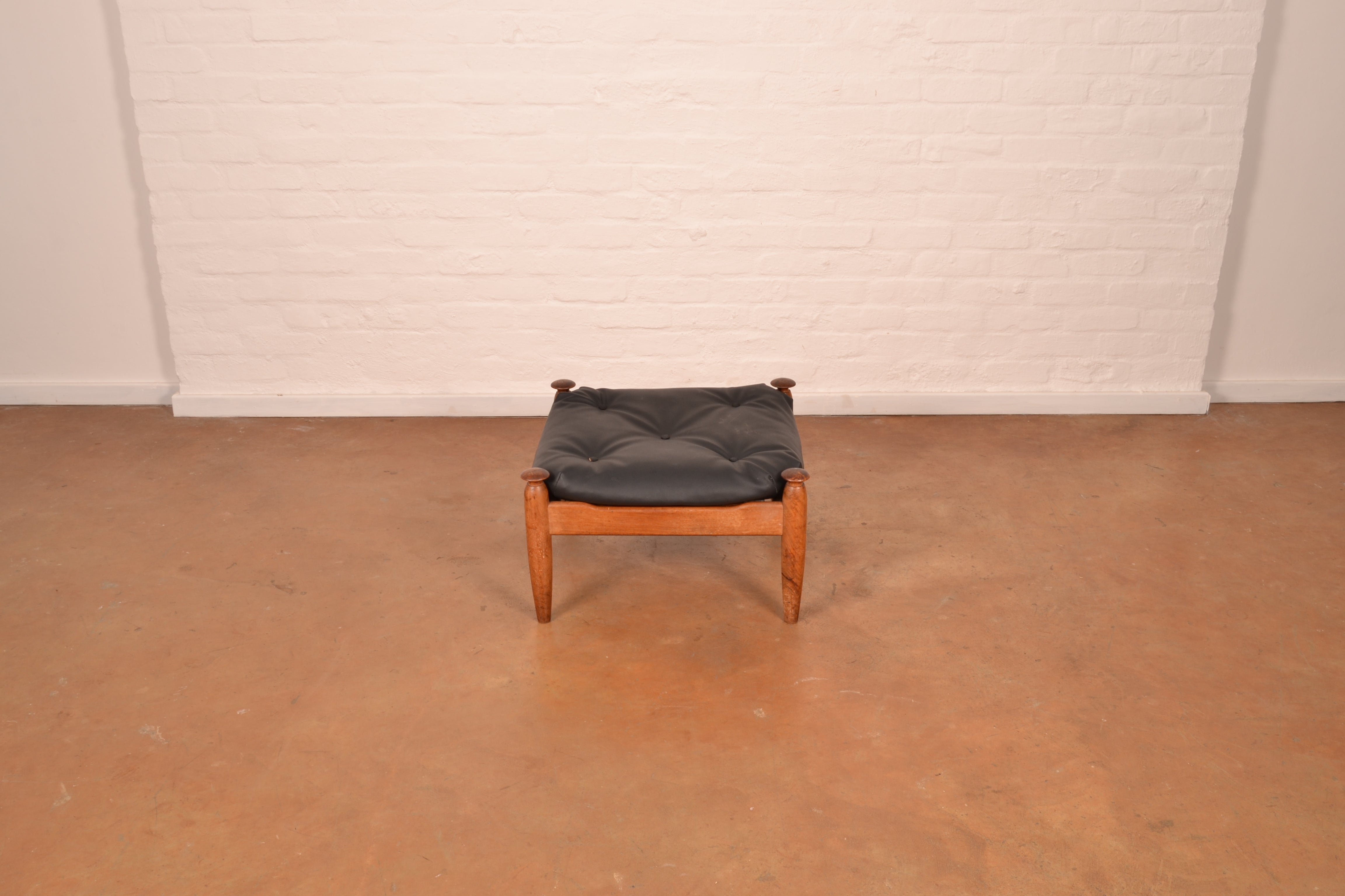 Vintage ‘Amiral’ Lounge Chair & Ottoman in Solid Kiaat