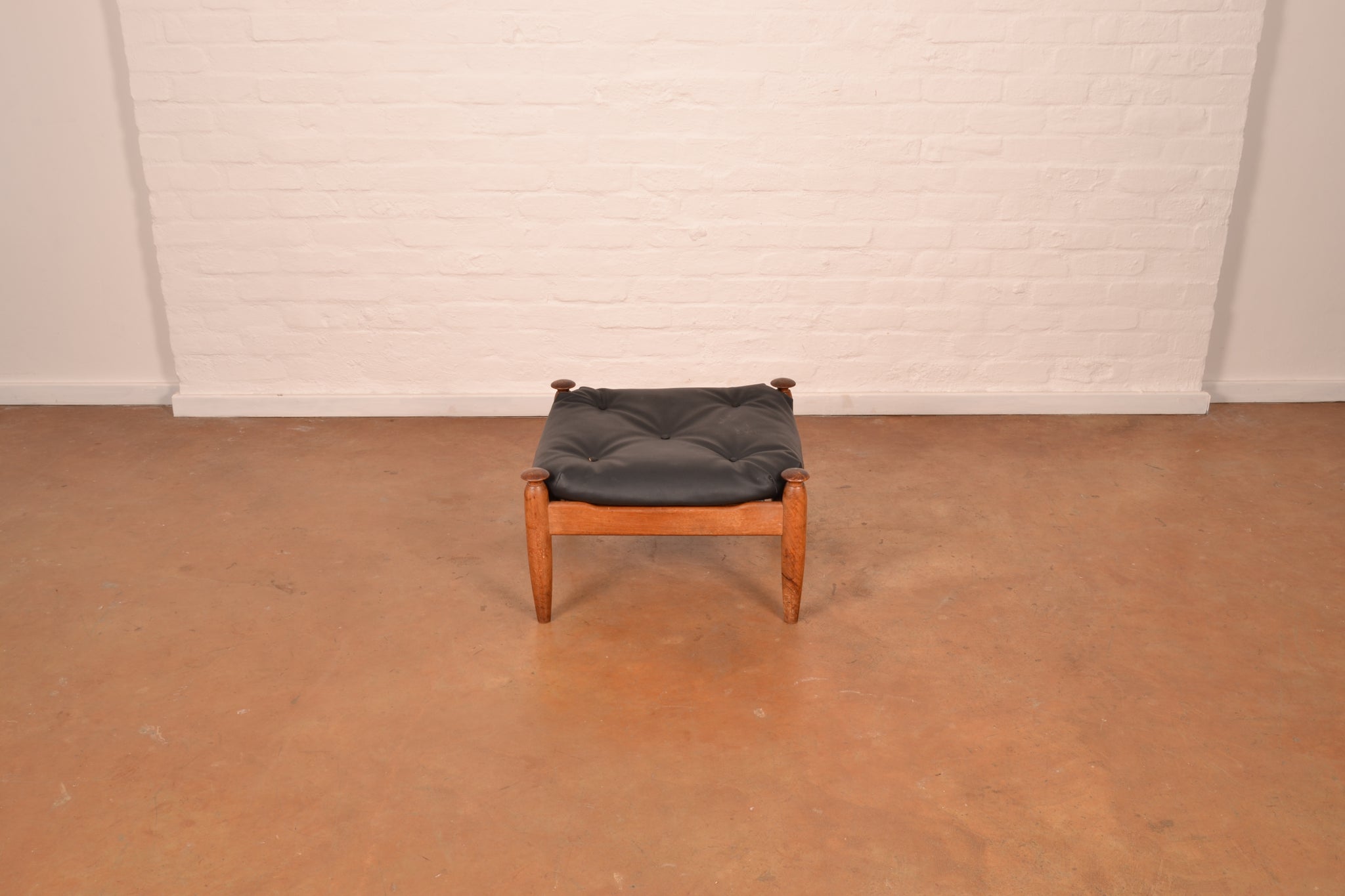 Vintage ‘Amiral’ Lounge Chair & Ottoman in Solid Kiaat