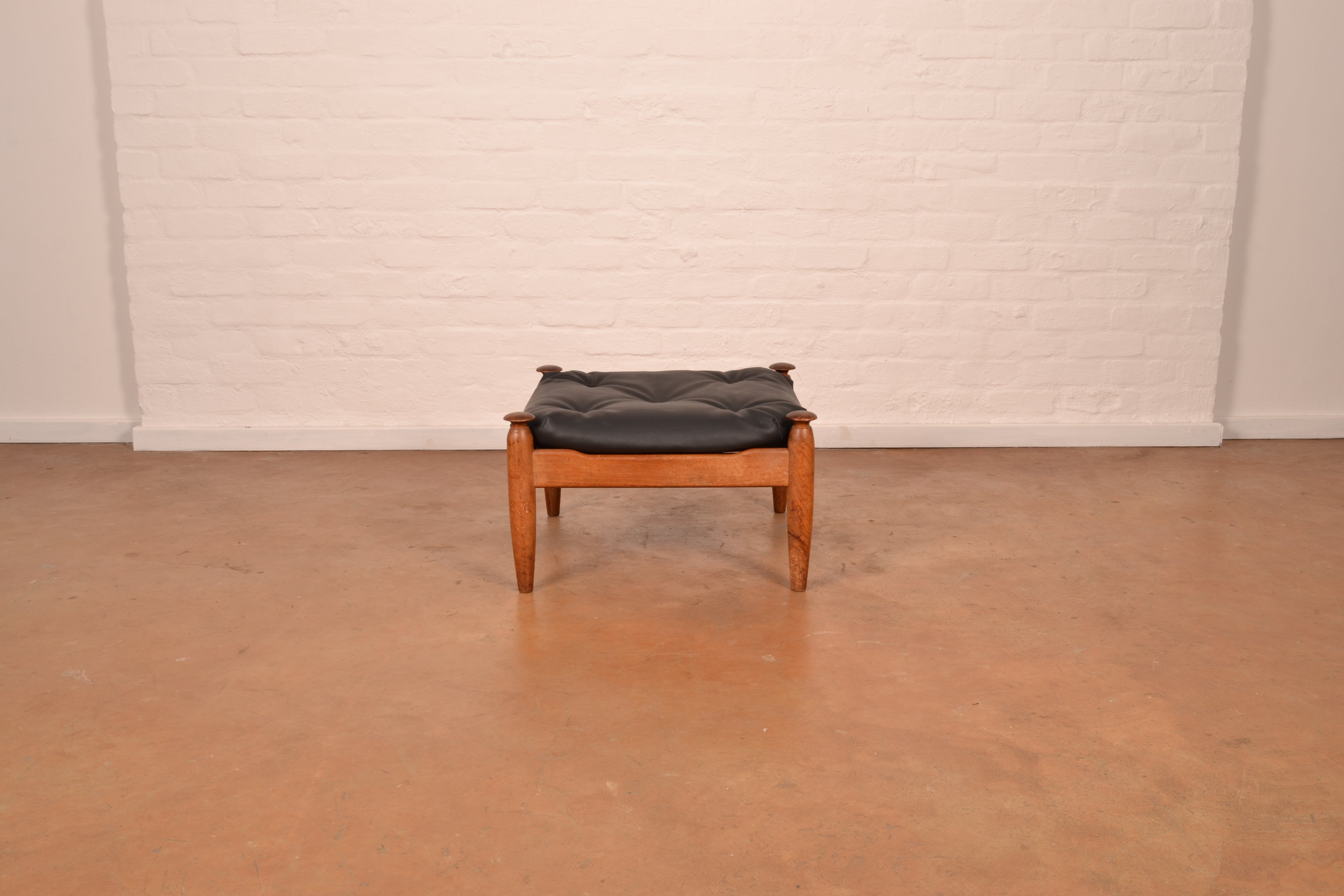 Vintage ‘Amiral’ Lounge Chair & Ottoman in Solid Kiaat