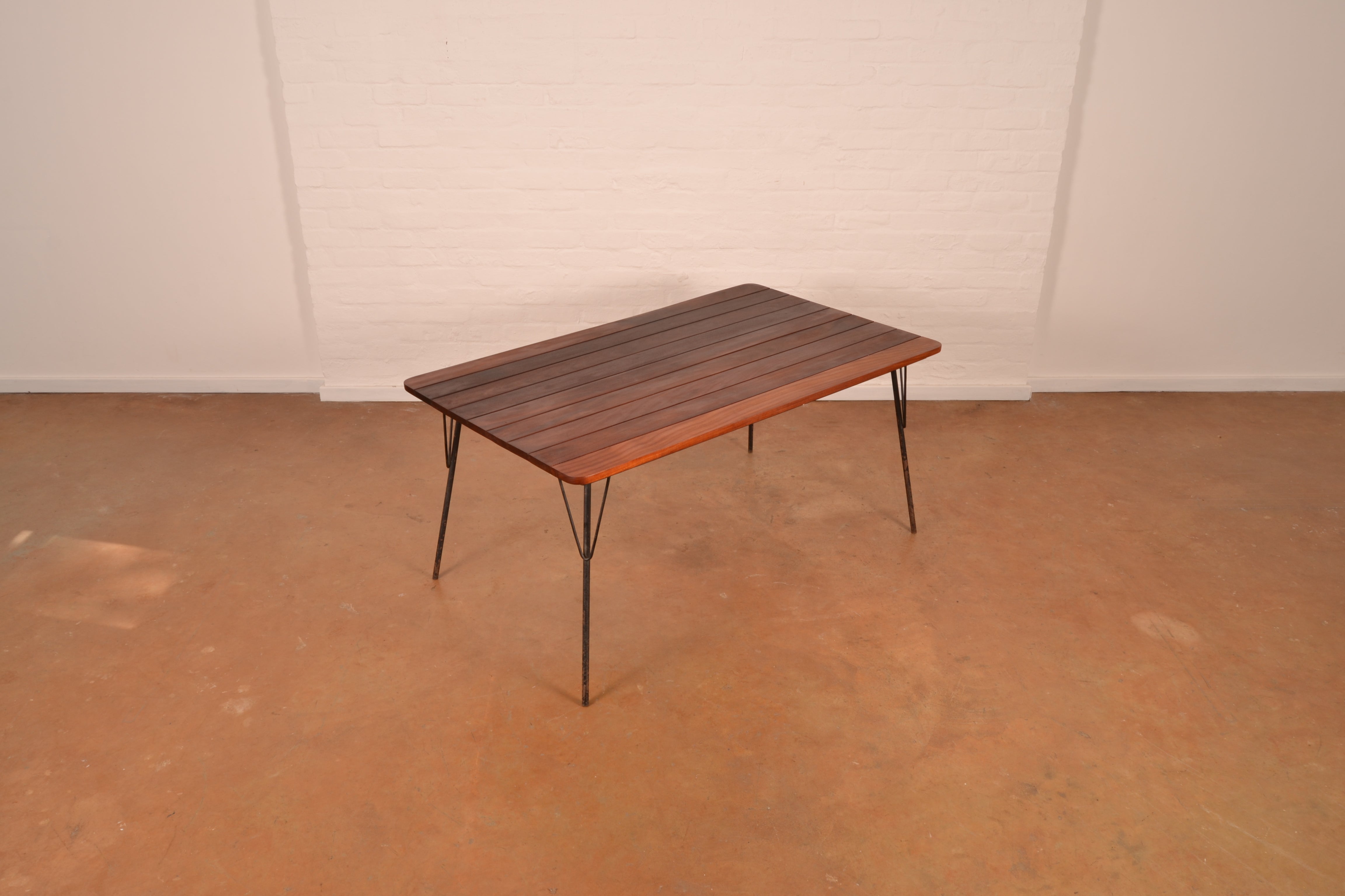 Vintage South African 6-Seater Outdoor Dining Set in solid Mahogany & Mild Steel